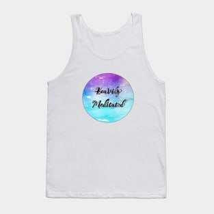 'Heavily Meditated' Text Tank Top